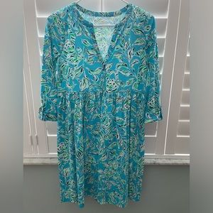 NWT Lilly Pulitzer Loran Swing Dress in Turquoise Oasis print. Size XS
